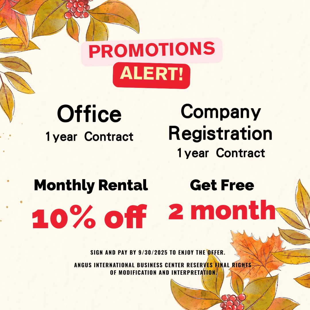 Taipei office rental promotion – 10% off one-year booking before September 30, 2025